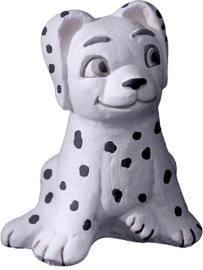 Dalmatian Seated Plaster Statue