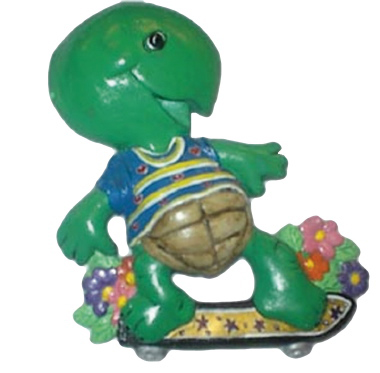 Turtle on Skateboard Plaster Plaque