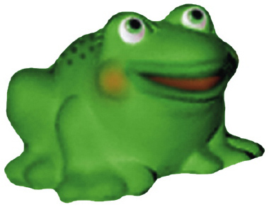 Happy Frog Plaster Statue