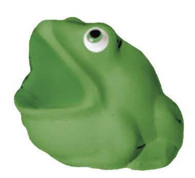 Frog with Mouth Open Plaster Statue