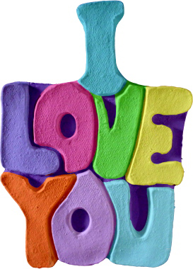 I Love You Sayings Plaster Plaque