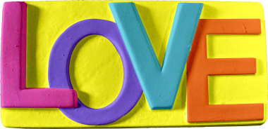 LOVE Plaster Plaque