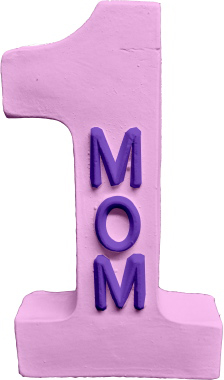 Number 1 Mom Plaster Plaque