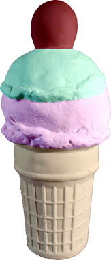 Ice Cream Cone Plaster Statue