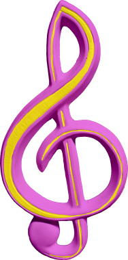 G Clef Music Note Plaster Plaque