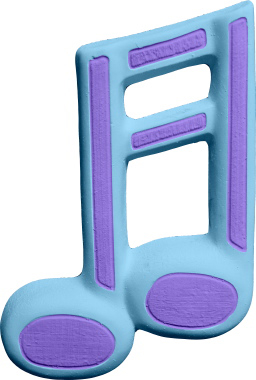 Double Music Note Plaster Plaque
