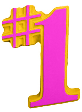 Number 1 Plaster Plaque