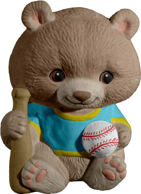 Baseball Critter Plaster Statue