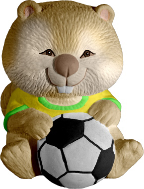 Soccer Critter Plaster Statue