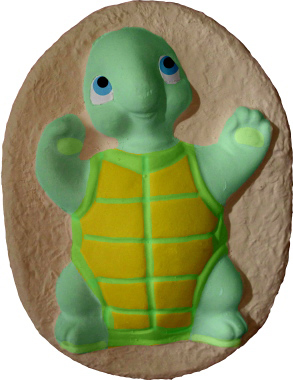 Turtle on oval Base Plaster Plaque