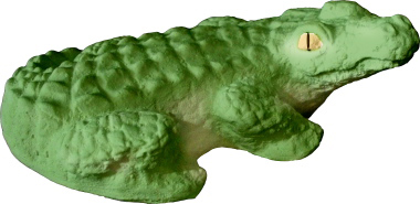 Alligator Plaster Statue Small