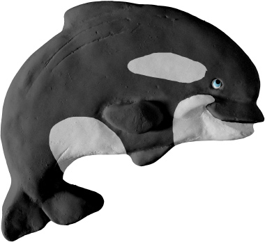 Happy Whale Plaster Plaque