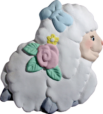 Pretty Lamb Plaster Plaque