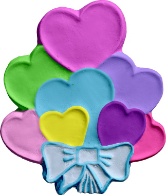 Bouquet of Hearts Plaster Plaque
