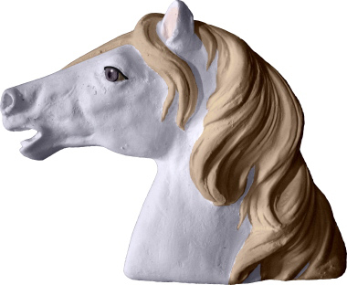 Horse Head Plaster Plaque