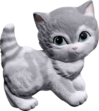 Kitten Standing Plaster Plaque 