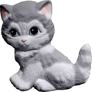 Kitten Seated Plaster Plaque