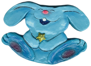 Blue Bunny Plaster Plaque