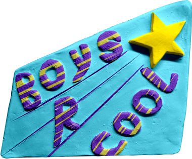 Boys R Cool Plaster Plaque
