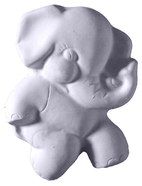 Dancing Elephant Plaster Plaque