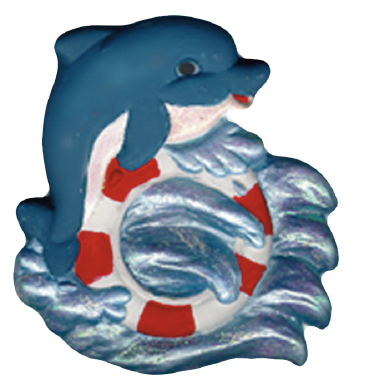 Baby Dolphin on Lifesaver Plaster Plaque