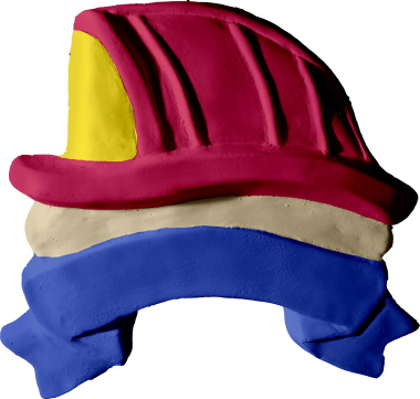 Firemans Helmet Plaster Plaque