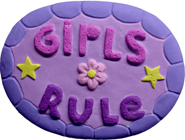 Girls Rule Plaster Plaque