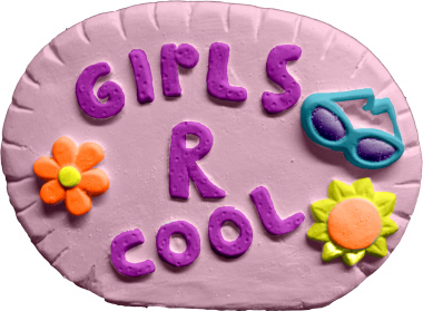 Girls R Cool Plaster Plaque