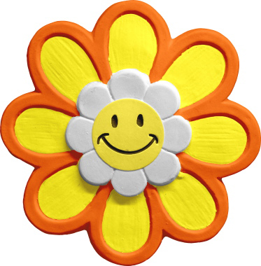 Daisy with Smile Face Plaster Plaque