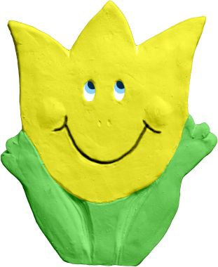 Tulip Face Plaster Plaque