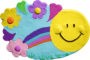 Sunshine and flowers Plaster Plaque