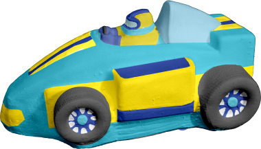 Race Car Plaster Statue b