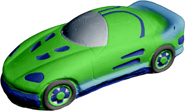Race Car Plaster Statue c