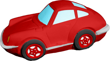 Race Car Plaster Statue d