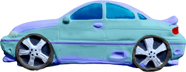 Sports Car Plaster Plaque