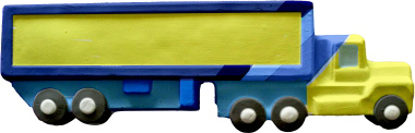 Long Tractor Plaster Plaque