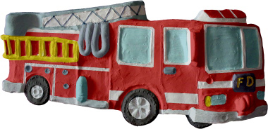 Fire Truck Plaster Plaque