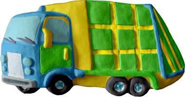 Garbage Truck Plaster Plaque