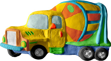 Concrete Truck Plaster Plaque