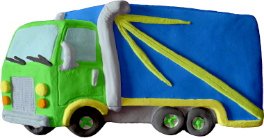 Moving Truck Plaster Plaque