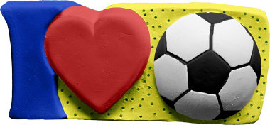 I Love Soccer Plaster Plaque