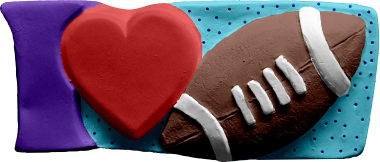I Love Football Plaster Plaque
