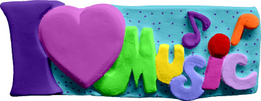 I Love Music Plaster Plaque