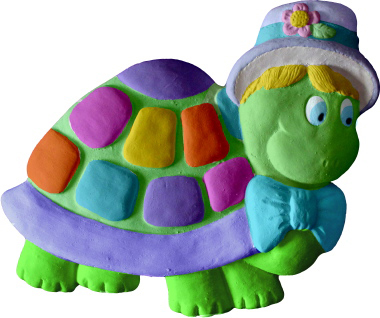 Turtle with hat Plaster Plaque