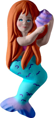 Mermaid with Shell Plaster Plaque