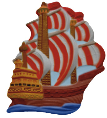 Pirate Ship Plaster Plaque