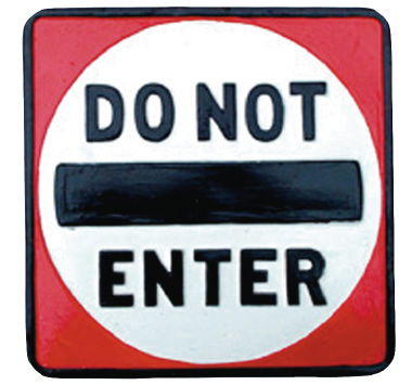 Do Not Enter Large Plaster Plaque
