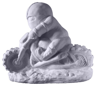 Dirt Bike Rider Plaster Plaque