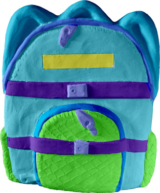 Boys Backpack Plaster Plaque