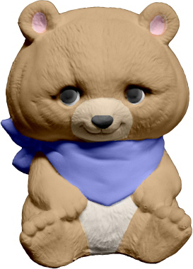 Bear with Bandana Plaster Statue